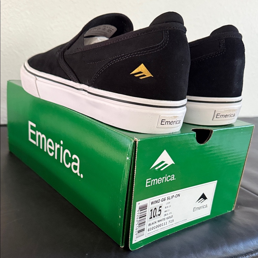 Emerica WINO G6 Black Slip-On Shoes - Picture 4 of 5